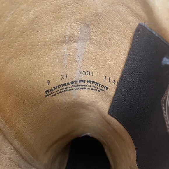 Roper Womens Brown/Red Leather Old Glory Americana Cowboy Boots - Picture 2 of 6